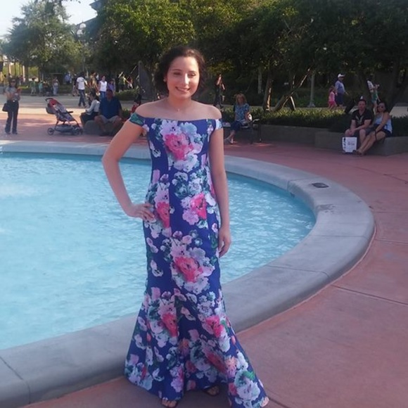 floral mermaid dress